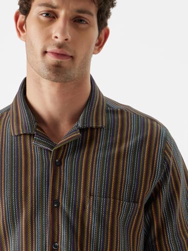Image of The Souled Store Men's Cotton Striped Oversized Fit Shirt
