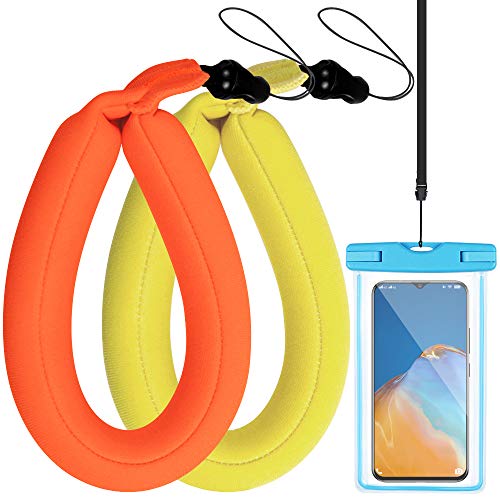 Waterproof Camera Float Foam Strap, SourceTon Floating Wrist Strap for Underwater Camera & Cellphones, Keys and Sunglasses, Bonus an Universal Waterproof Case for Cellphone