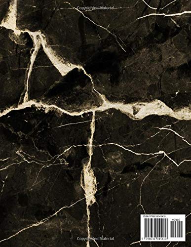 Notebook: Black marble notebook college ruled - 8.5 x 11 large composition diary - 100 pages lined - Image 2