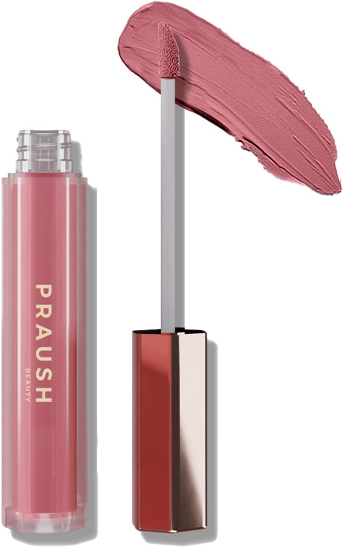 PRAUSH (Formerly Plume) Luxe Matte Liquid Lipstick Super Hydrating and Long Lasting, Blush Babe