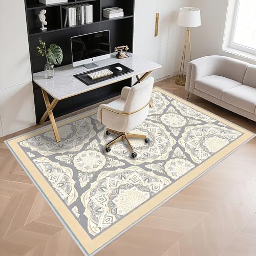 Tapis de couloir imprimé gris moderne pour réchauffer la cuisine - 5