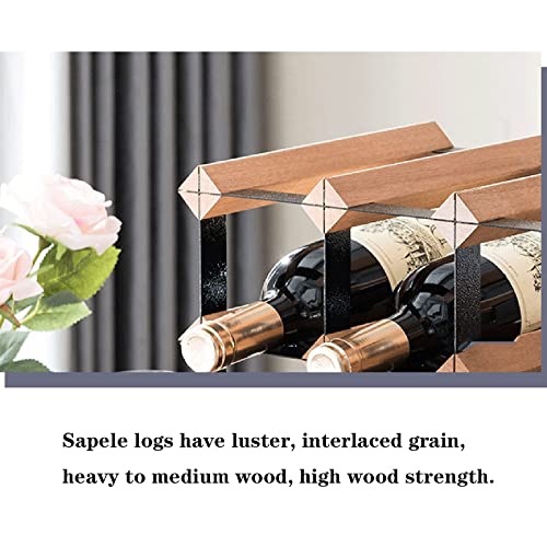 Soporte de vino de madera para 6 botellas miniatura 6