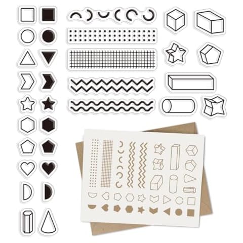 CRASPIRE Geometric Clear Rubber Stamp Set Cover