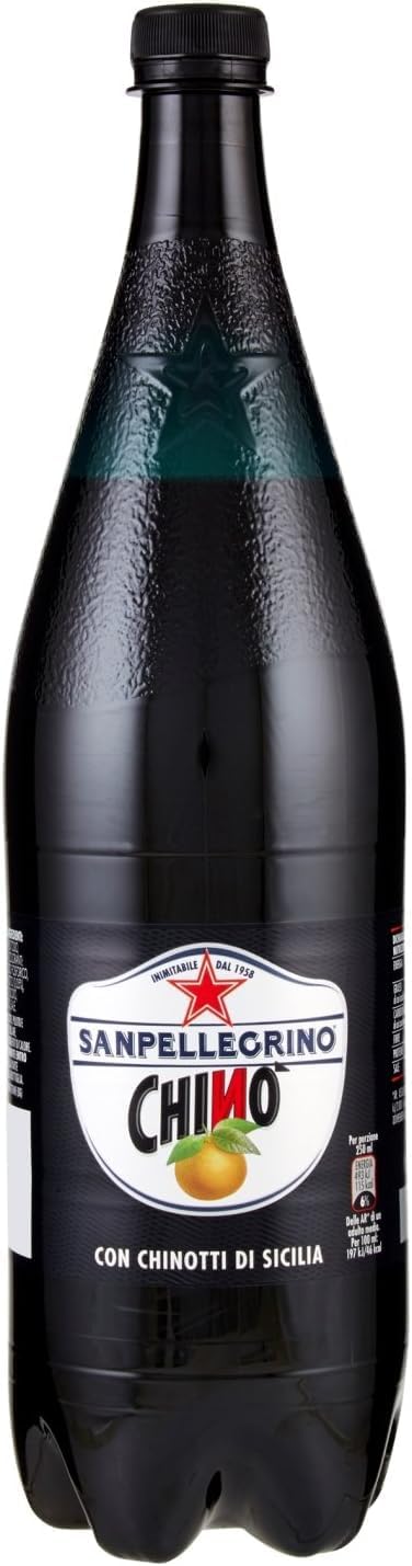 Italian Gourmet Bundle 12x Sanpellegrino Chino 125cl (Total 7.5L) Boisson gazeuse italienne au chinotto, goût agrumes & herbes, fraîcheur intense, idéale apéritif & cocktails + Italian Gourmet Polpa
