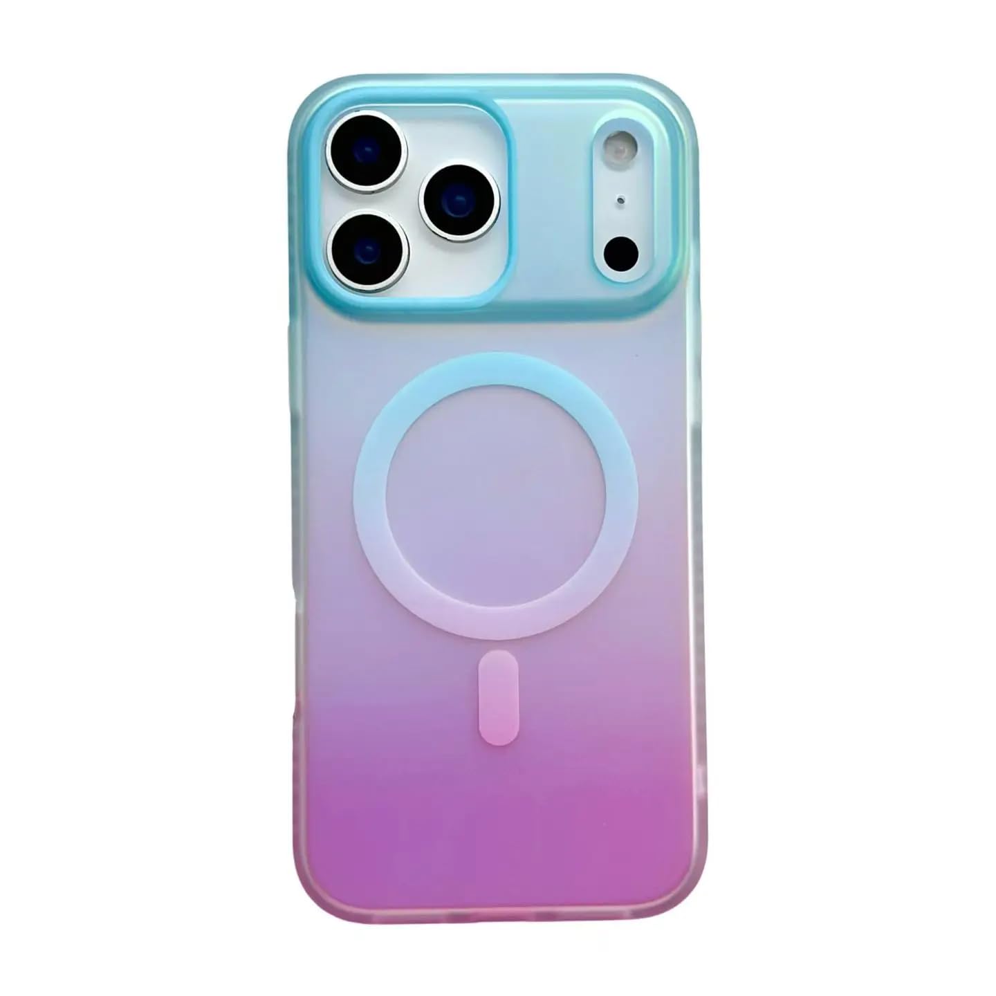 Coque souple iPhone 13 dégradé bleu violet étui cordon dragonne magnétique - 8