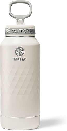 Miniatura 11 de Takeya Botella de Agua Deportiva de Acero Inoxidable con Triple Aislamiento de 22 oz, Tapa con Pajita – A Prueba de Fugas, A Prueba de Sudor, Sin