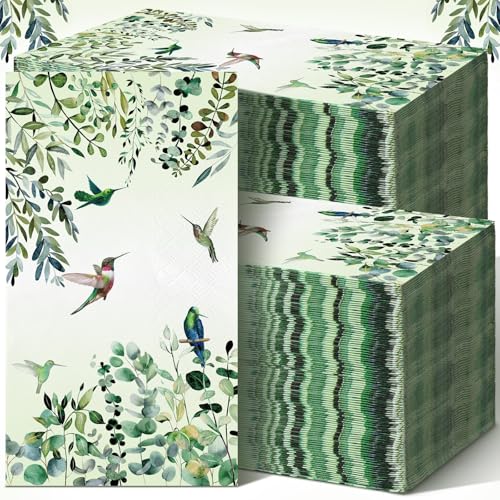 Serviettes en papier colibri pour une décoration de table de fête chic
