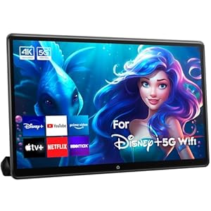 15.6″ Android Headrest Monitor Tablet Touchscreen Portable Car TV,Support Playback 4K Video Mirroring Sync Screen Phone Wireless Control Bluetooth/HDMI/WiFi/SD/USB Video Player (15.6″ 2G+32G (1*PC))