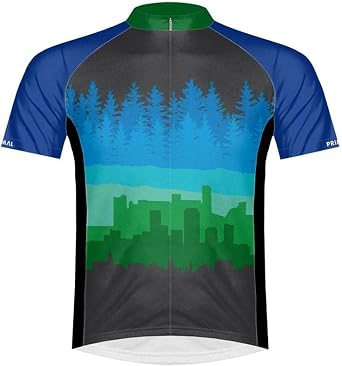 Primal Wear Mens Urban Edge Bike Jersey Small Blue/Green