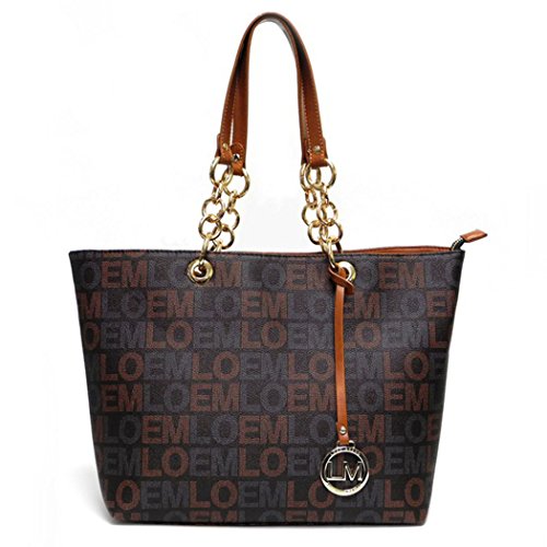 Brown Monogrammed Barrel Bag