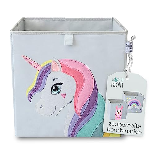 wonneklein Aufbewahrungsbox Kinder 33x33x33 cm - Faltbare Spielzeugkiste...