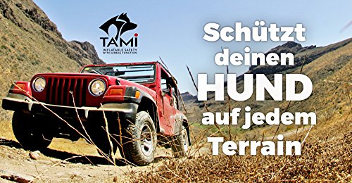 Tami - Hundetransportbox aufblasbar Tragebox Transportbox Hundebox Reisebox Autotransportbox Kofferraumbox Gitterbox Käfig Hund Box Dogbox Inflatable inkl. Dog-Vital Bio-Hundekeks (M)