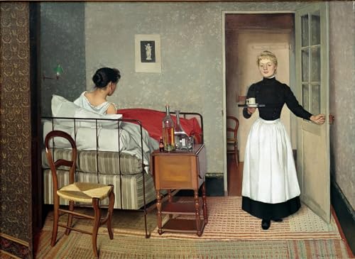 Cuadro Félix Vallotton el paciente, lienzo decorativo de 60x90cm para pared de dormitorio