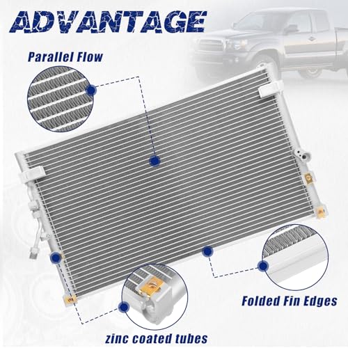 Image of Air Conditioning A /C Condenser Compatible with Toyota Tacoma 1998-2004# 4899, 8846004090, 884600490, 8846104030