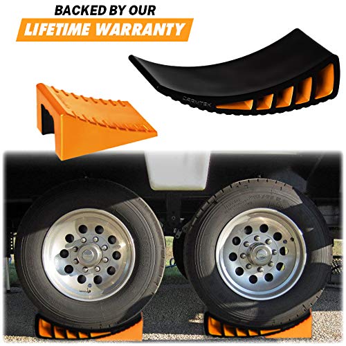 Carmtek Camper Leveler 2-Pack Kit | Curved Rv Levelers With Trailer Wheel Chocks For Dual Axle Trailers | Faster Rv Leveling System Than Rv Leveling Blocks | Rv Accessories For Travel Trailers #TOP6