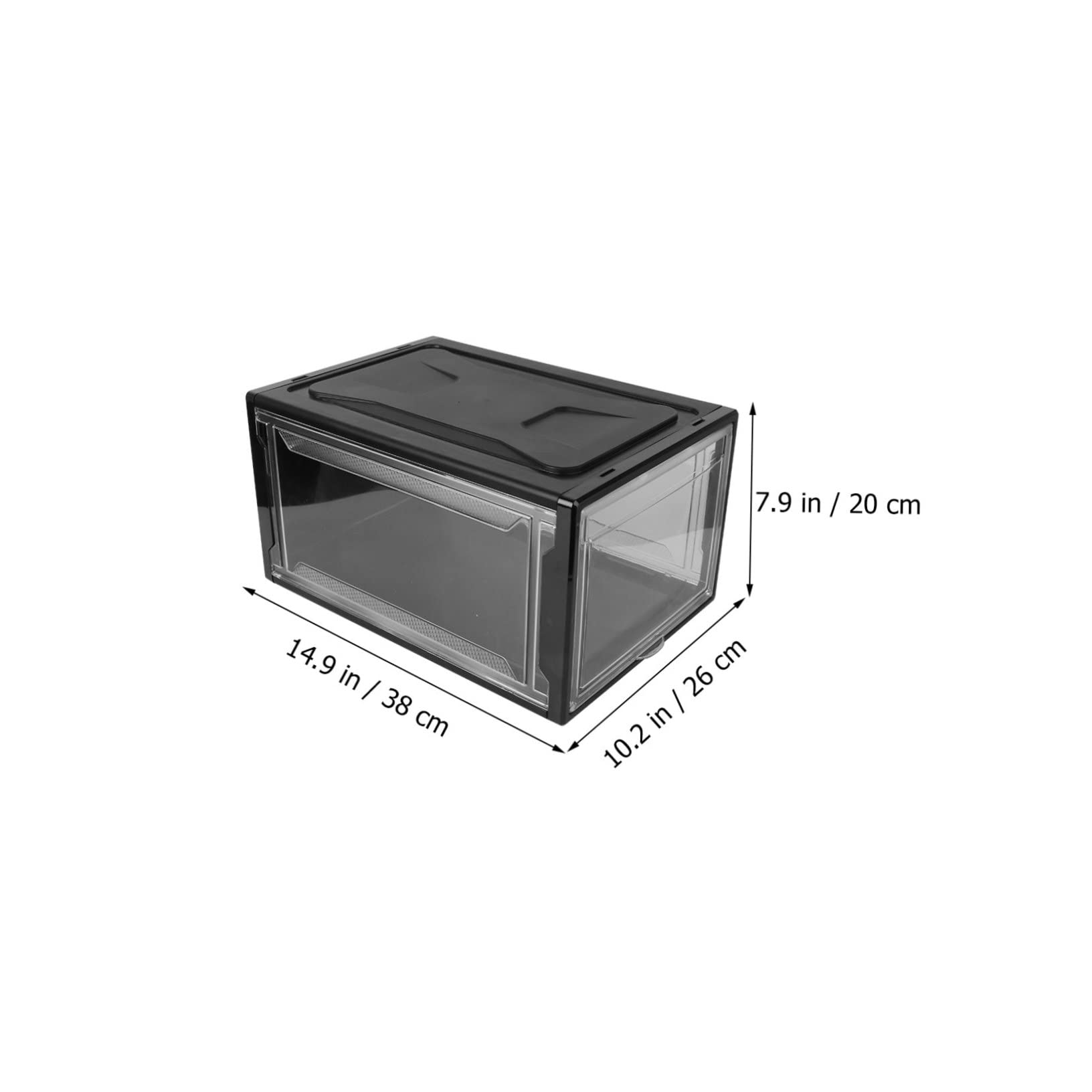 Cabilock Scatola Trasparente per Scarpe da Custodia Impilabile in Organizer per Scarpe Design Facile da Aprire Scarpiera