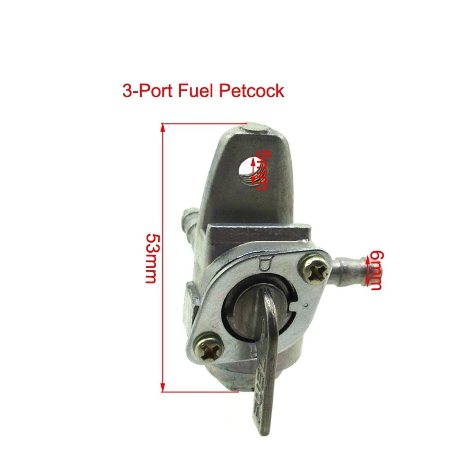 Zawór Petcock Pasuje do Polaris Predator Outlaw Scrambler Sportsman 50 90 ATV Zawór przełączający paliwo Petcock(5 PCS)