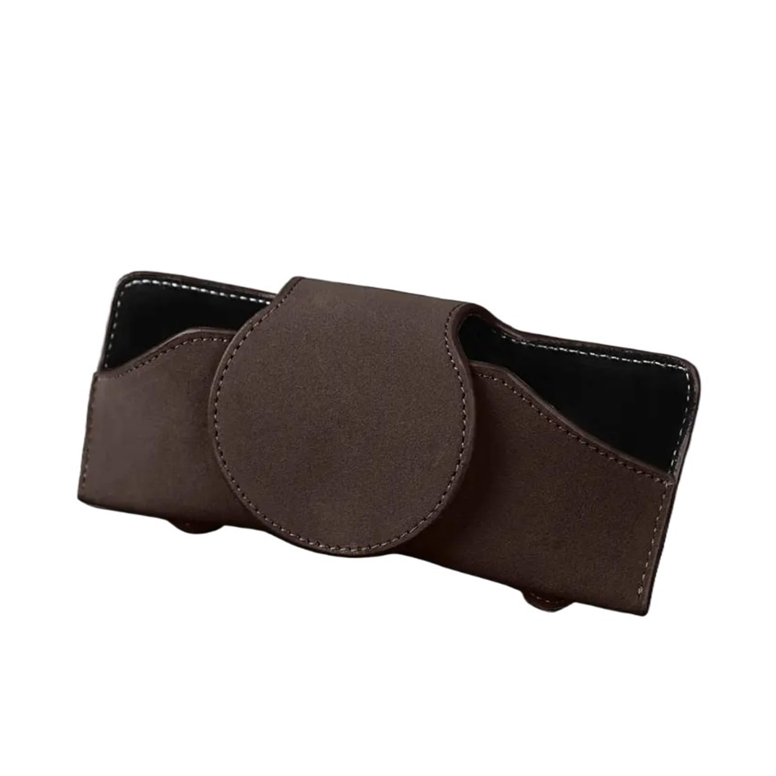 Supporto Universale per Occhiali da Sole da Auto, Adatto per custodie per Occhiali da Auto con Clip, Semplice adsorbimento, Design Personalizzato, Pelle Scamosciata, Magnete Potente.