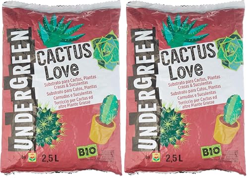 Undergreen CACTUS Love, Terriccio per Cactus e altre Piante Grasse