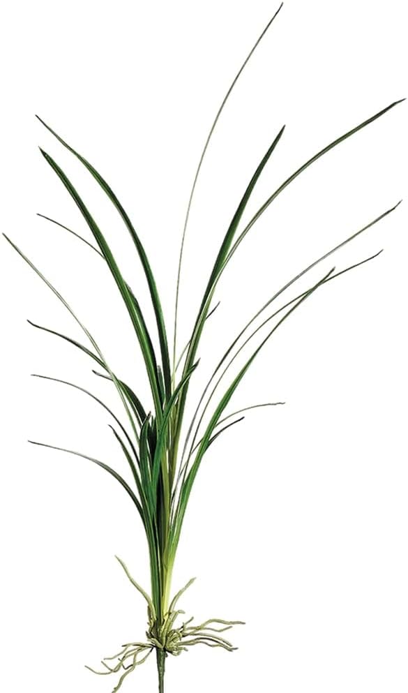 34.5" Hand-Wrapped Silk Cymbidium Orchid Leaf Plant Stem -Green (Pack of 12)