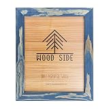 Rustic Wooden Picture Frame 11x14 - Natural Solid Eco Distressed Wood for Wall Mounting Photo Frame
