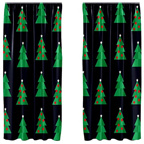 Cortinas opacas árbol de Navidad en microfibra de alta densidad y caída elegante 2
