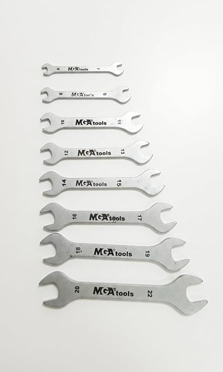 MGA Tools İki Ağızlı Açık Ağız Anahtar, Vanadyum Çelik, Oto Tamir, Mobilya Kurulum ve Ev Bakım Onarım İçin El Aleti (10x11)