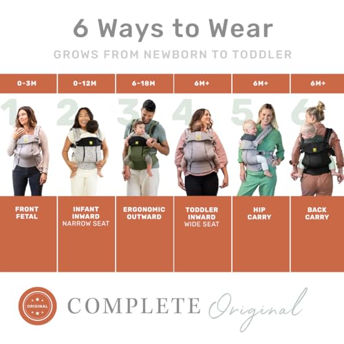 LÍLLÉbaby Complete 6-in-1 Ergonomic Baby Carrier Infant to Toddler with Lumbar Support (7-45 Pounds), 360 Degree Baby Wearing, Inward and Outward Facing (Desert Leopard) - Thumbnail 4