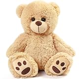 LotFancy Teddy Bear Stuffed Animal, 12 inch Brown Teddy Bear Plush Toy, Soft Plush Gifts for Kids Baby Toddlers on Baby Shower, Easter Decorations