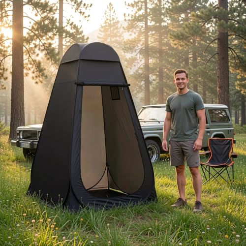 Pop-Up Privacy Tent Tienda de Ducha Portátil Camping Tienda para Baño Exterior Cambiador de Ropa Refugio de Privacidad Instantáneo Extra-Alto, UPF 50+, Impermeable miniatura 2