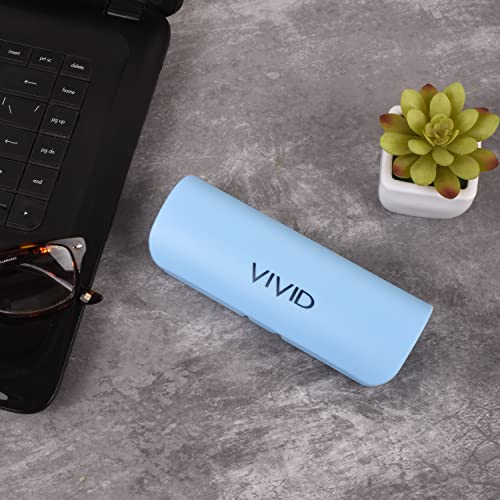 Image of VIVID Vision Unisex Adult Eyewear Specs Case Cover | Screw Driver | Free Cloth | Protect Eye Glasses | Plastic | Spectacles | Cases | AP-394 | 3 IN 1 | Sky Blue