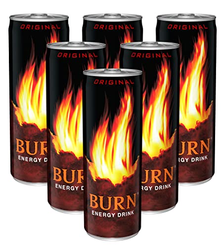 6X Burn Original - Bevanda Energetica al Gusto Morbido e Rinfrescante [6 x 250 ml] - Restyling 2022