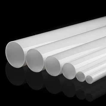 COYOUCO 2 Pcs Acrylic Tubes, 10-15Mm OD 500Mm Length Plastic Pipe Round Tubing for Lighting, Lamps and DIY Craft,10mm OD