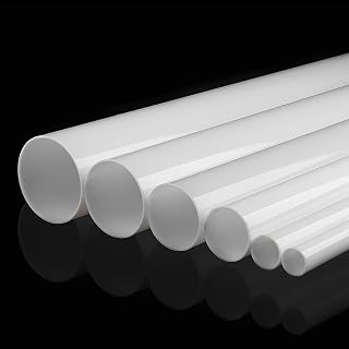 Tubo redondo de acrílico (2 unidades), diámetro exterior de 10-15 mm, longitud de 500 mm, for iluminación, lámparas y manualidades (14 mm).(14mm OD)
