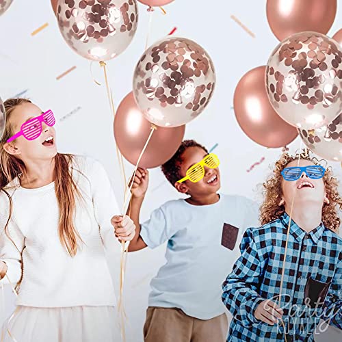 Weilaga 72 Pack Shutter Shades Glasses Neon Slotted Bulk Sunglasses 80’S Retro Style Eyewear Party Prop Favors For Kids And Adults #TOP4