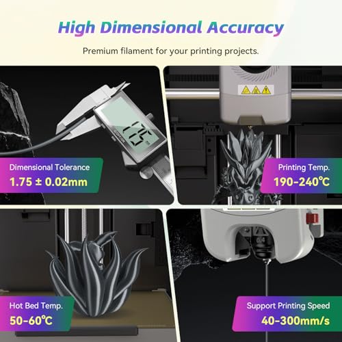 Image of FLASHFORGE Silk+ PLA Filament 1.75mm Metal Gray, Silky Texture 3D Printing Filament, Enhanced Layer Adhesion with Stunning Surface Finish; Chrome-Like Brilliance and Silk-Smooth Perfection