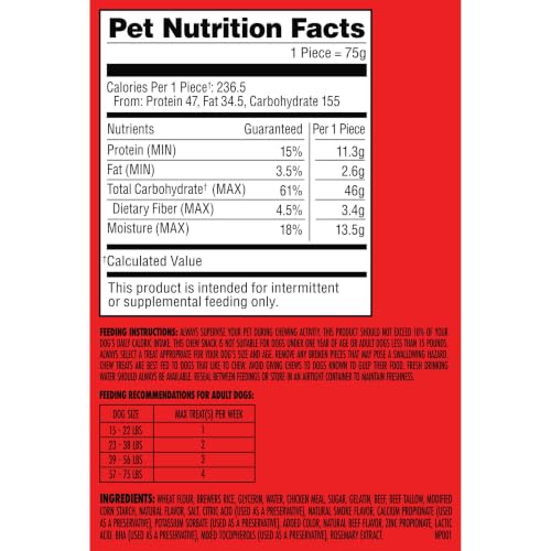 Milk-Bone Comfort Chews, Unique Chewy Texture & Real Beef, 15 Dog Chews - image 7
