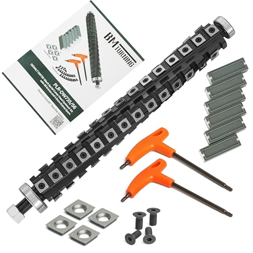 13 Inch Spiral Helical Cutterhead Compatible with Dewalt DW735 DW735X Planer 4 Rows of 56 pcs TCT Carbide Blades with 4 Spare Blades & Screws 2 Wrenches.