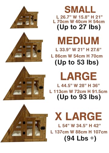 Modern Dog House Indoor, Wooden Dog Crate, Cat House, Bungalow Style Pet Furniture Cozy Bed for Cats, Dogs, Pets, Dog Kennel (Grey, Small) - Image 5