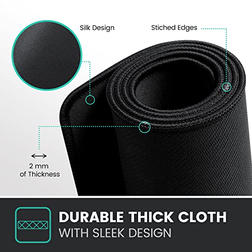 DX-1000XL, Tappetino per mouse gaming con Base Antiscivolo in Gomma, XL: 400x320x3 mm, Nero - Mousepad - Immagine 1