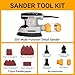 Detail Sander: DEKOPRO Multi-Function Mouse Sander Electric Sander Tool Corded Palm Sanders with Dust Collector, 3 Additional Attachments &12pc Sandpapers for Sanding,Polishing,Removing Paint in Home