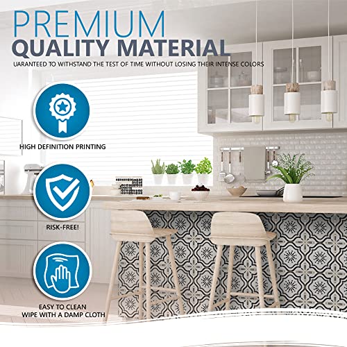 Mi Alma Peel And Stick Tile Backsplash Stair Riser Decals Diy Tile Decals Mexican Talavera Home Decor Staircase Decal Tile Stickers Decals Pack Of 24 Tiles 7''W X 7''L Each Tile(My Tile) #TOP3