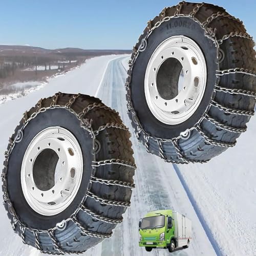 Tire Traction-2pcs Snow Chains for Semi Trucks Snow Chains for Tires Universal Metal Tire Chains for SUV Trucks Pickup Trucks Semi Trucks Van Trucks ATV Light Truck Heavy goods vehicles 10.00-20