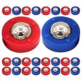 GARVALON Accesorios para Juego de Tejo 32 Piezas (16 Azules y 16 Rojas) Discos y Balones Mini para Mesa, Rodillos para Tejo, Equipo de Juego de Mesa para Uso en Hogar y Clubes