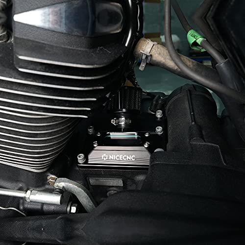 NICECNC Capa superior de transmissão preta compatível com Harley Touring Electra Glide Road King Roa