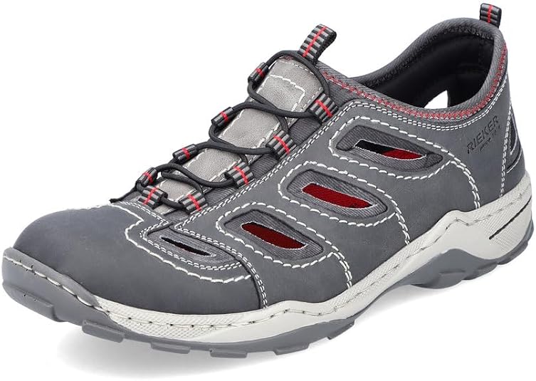 Rieker Chaussures à Lacets Homme 08065 - Confort Maxi - Semelle Polyuréthane - Synthétique Souple - Largeur Normale