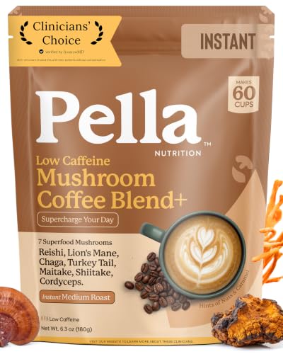 Pella Nutrition Low-Caffeine Mushroom Coffee
