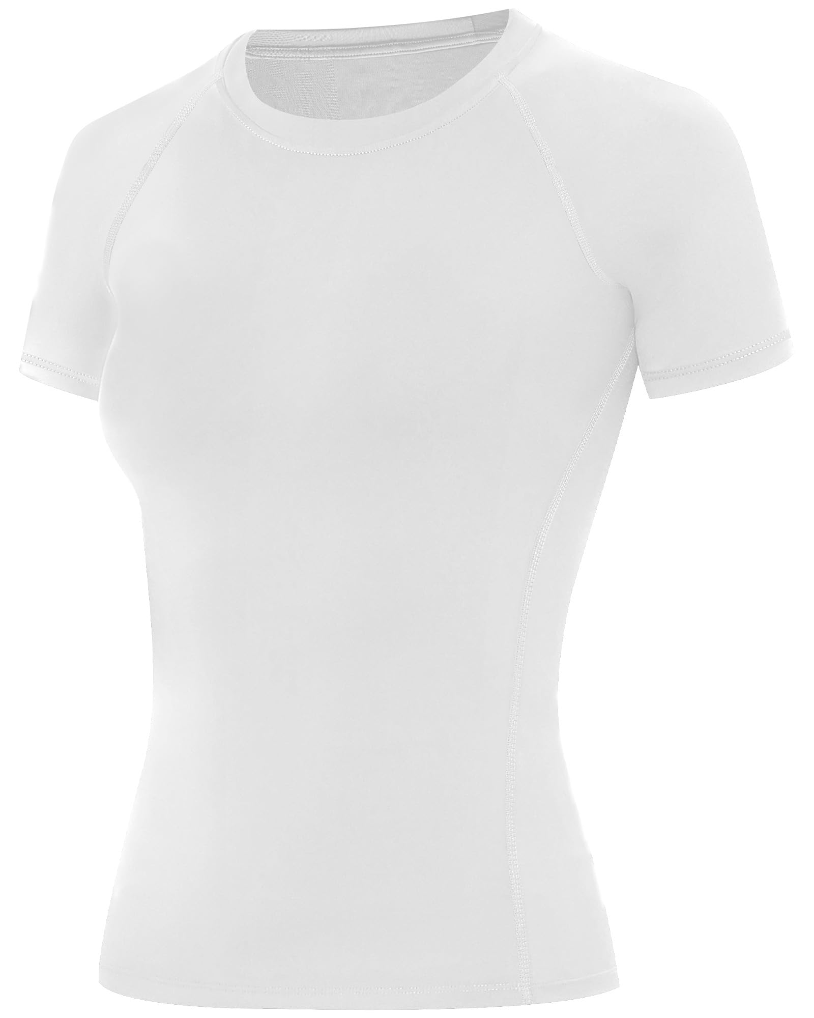 ELIRAVO Kompressionsshirt Damen Kurzarm, Sportshirt mit Raglanärmeln, Atmungsaktives Funktionsshirt Schnell trocknend, Sport T-Shirt für Fitness Gym Laufen Yoga