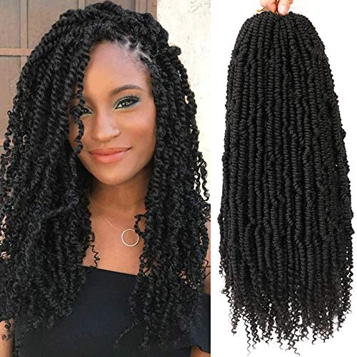 Passion Twist Crochet Hair Spring Twist 20 Inch 6 Packs Pre looped Twists Braiding Hair Crochet Braids Fluffy Pretwisted Synthetic Hair Extension