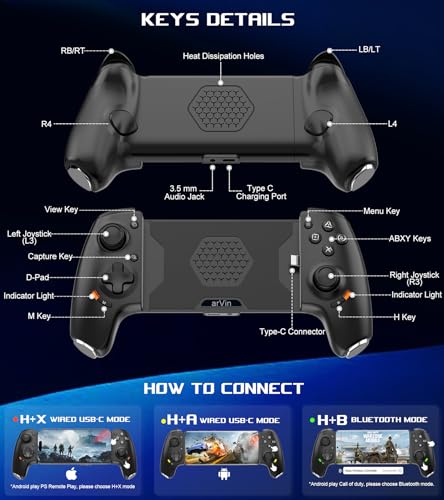 Controller Mobile Per IPhone/Android USB-C - Joystick Hall, Trigger, App Mappatura